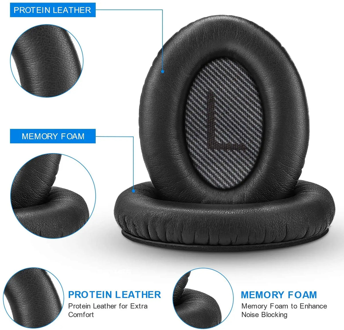 Replacement Ear Pads for BOSE QC35 for QuietComfort qc 35 & 35 II Headphones Memory Foam Ear Cushions High Quality Ear Cover