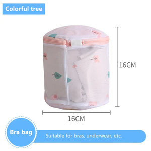Laundry Bag Fine Mesh Cute Printted Washing Bags For Washing Machine Clothes Organizer Underwear Bra Clean Basket Multiple Sizes