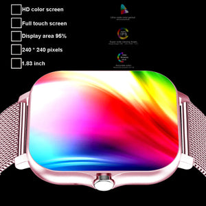 1.83'' Waterproof Smart Watch with Message Answer Call Sleep Monitoring Sports Pedometer Information Alerts For iPhone Android