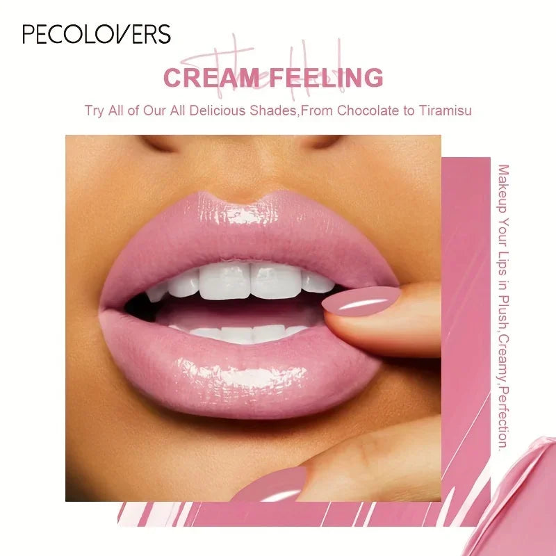 1PC Butter Silky Lip Gloss Hydrating Liquid Lipstick Pink Red Tones Long Lasting Lipgloss