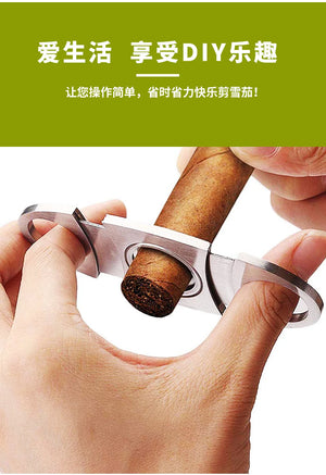 Stainless Steel COHIBA Cigar Cutter Metal Classic Cutter Guillotine Cigar Scissors Gift Puncher Cutting Knife Cigar Accessory