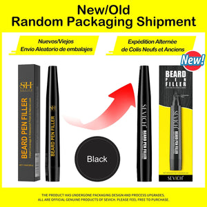 Waterproof Beard Pen Filler Men Moustache Coloring Pen Beard Coloring Filling Enhancer Black Fiber Hair Beard Stuffing Pen Tool