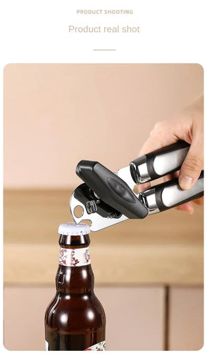 Professional Iron Manual Can Opener Multifunctional Stainless Steel Beer Handle Can Opener Kitchen Gadgets Bottle Openers Jar