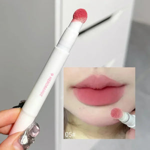 Liquid Lipstick With Cushion Applicator Velvet Matte Lip Gloss Moisturizing Creamy Soft Liquid Blush Lip Stick Multi-uses Makeup