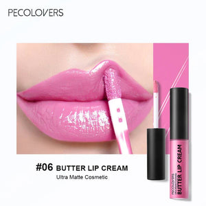 1PC Butter Silky Lip Gloss Hydrating Liquid Lipstick Pink Red Tones Long Lasting Lipgloss