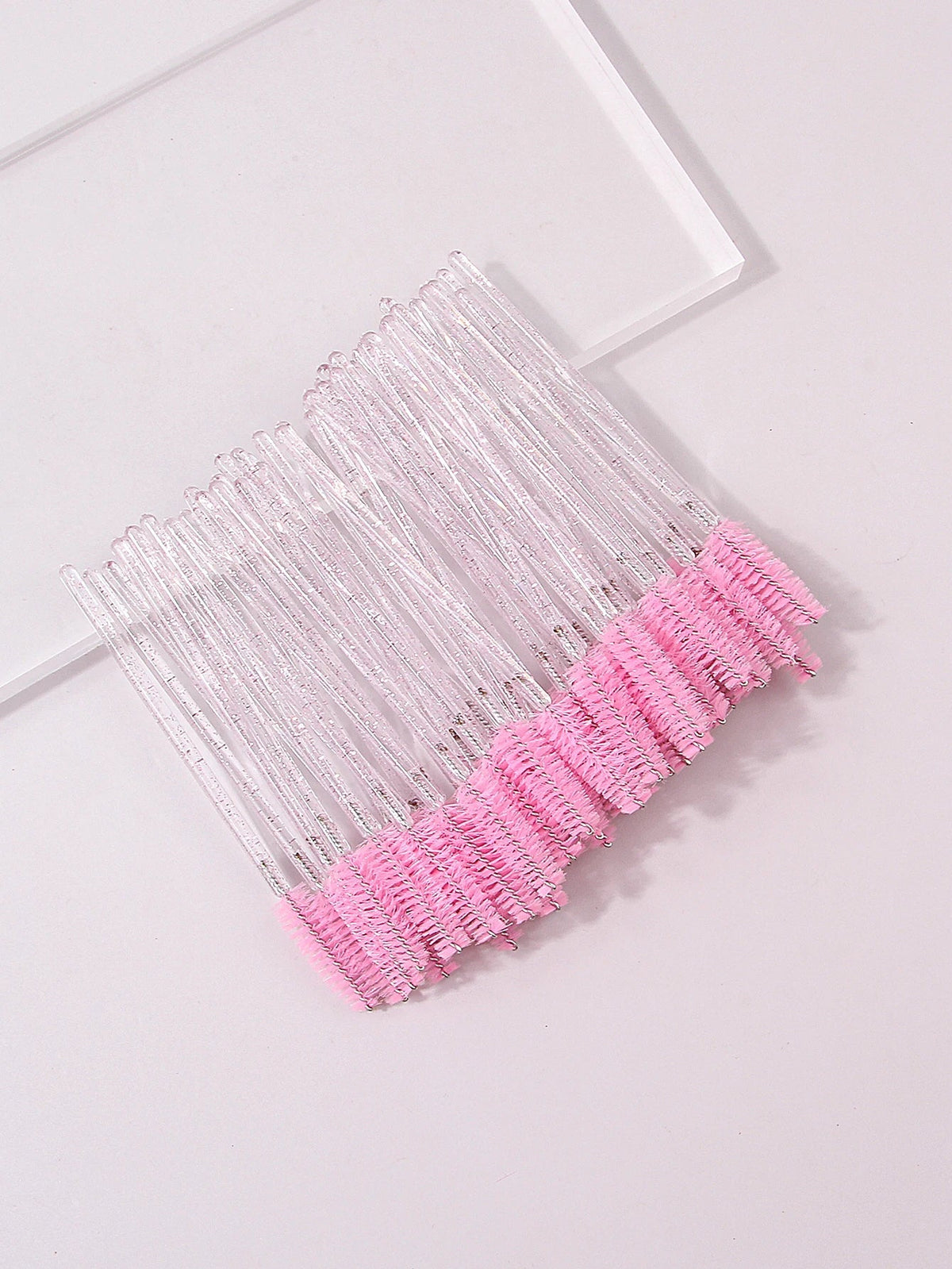 50pcs Reusable Crystal Rod Eyelash Brush Eyelash Comb Eyebrow Comb Eyelash Curl Spiral Multi purpose Portable Makeup Brush