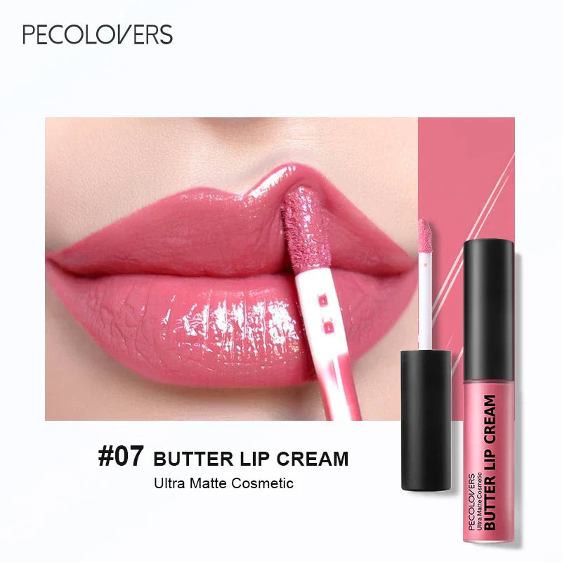 1PC Butter Silky Lip Gloss Hydrating Liquid Lipstick Pink Red Tones Long Lasting Lipgloss