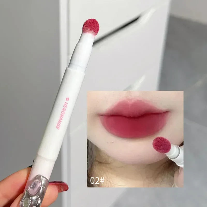 Liquid Lipstick With Cushion Applicator Velvet Matte Lip Gloss Moisturizing Creamy Soft Liquid Blush Lip Stick Multi-uses Makeup
