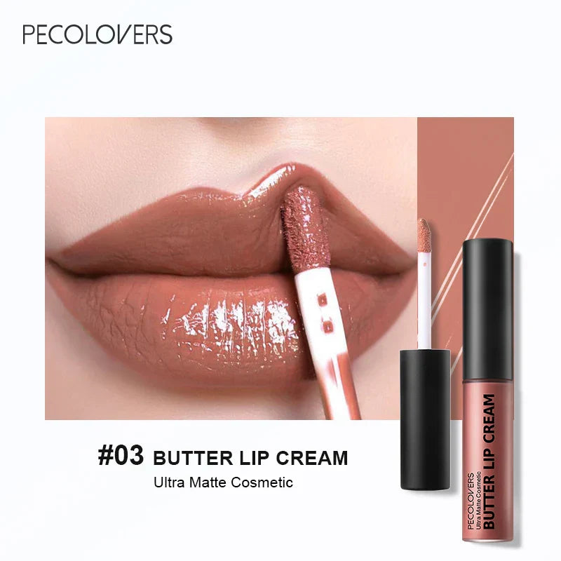 1PC Butter Silky Lip Gloss Hydrating Liquid Lipstick Pink Red Tones Long Lasting Lipgloss