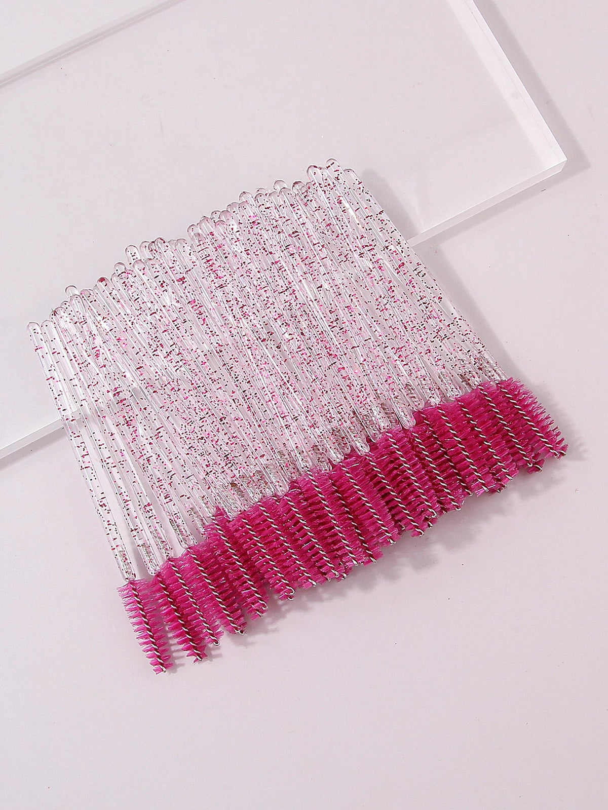 50pcs Reusable Crystal Rod Eyelash Brush Eyelash Comb Eyebrow Comb Eyelash Curl Spiral Multi purpose Portable Makeup Brush