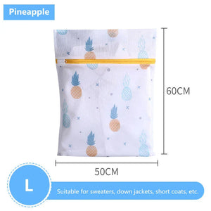 Laundry Bag Fine Mesh Cute Printted Washing Bags For Washing Machine Clothes Organizer Underwear Bra Clean Basket Multiple Sizes