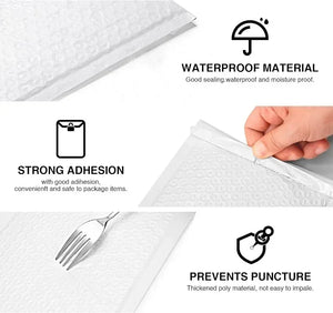 100/10Pc Plastic Bubble Envelopes Bag Waterproof Foam Adhesive Self Seal Packing Bag Mailers Shipping Envelope Storage Organizer