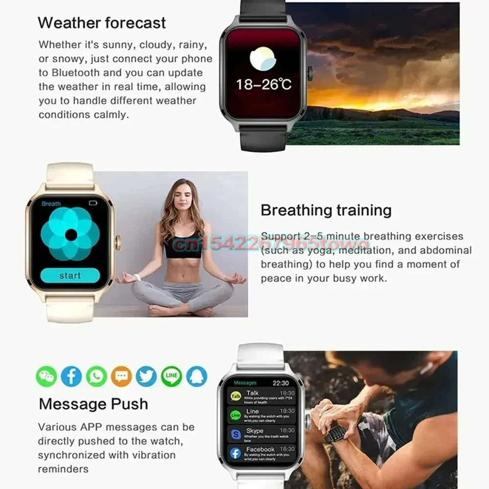 Smart Watch For Android IOS Watches 1.83inch HD Display Bluetooth Call Message Alert Music Sports Mode Smartwatch Men Women Gift