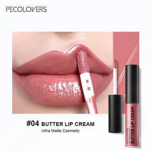 1PC Butter Silky Lip Gloss Hydrating Liquid Lipstick Pink Red Tones Long Lasting Lipgloss