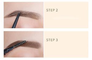 Small Gold Bars Double-end Ultra-fine Eyebrow Pencil Triangle Eyebrow Pen Refill Brow Brush Draw Stereoscopic Long-Lasting Brows