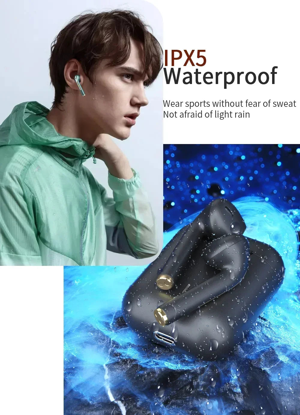 Original XIAOMI J18 Headset Wireless Earphones Bluetooth Headphones True For Stereo Sport Game TWS Earbuds In Ear With Mic Touch