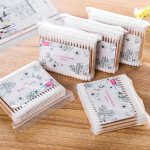 100/500pcs Double Head Cotton Swab Women Makeup Cotton Buds Tip For Wood Sticks Nose Ears Cleaning Health Care Tools