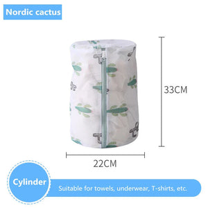 Laundry Bag Fine Mesh Cute Printted Washing Bags For Washing Machine Clothes Organizer Underwear Bra Clean Basket Multiple Sizes