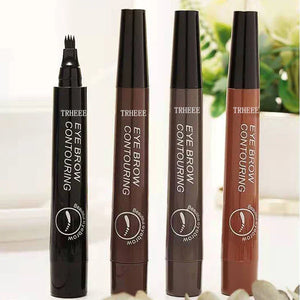 4 Splitted Head Eyebrow Pencil Long Last Smudge Proof Waterproof Sweat Proof High Pigmented Easy Apply Liquid Brow Makeup Pen