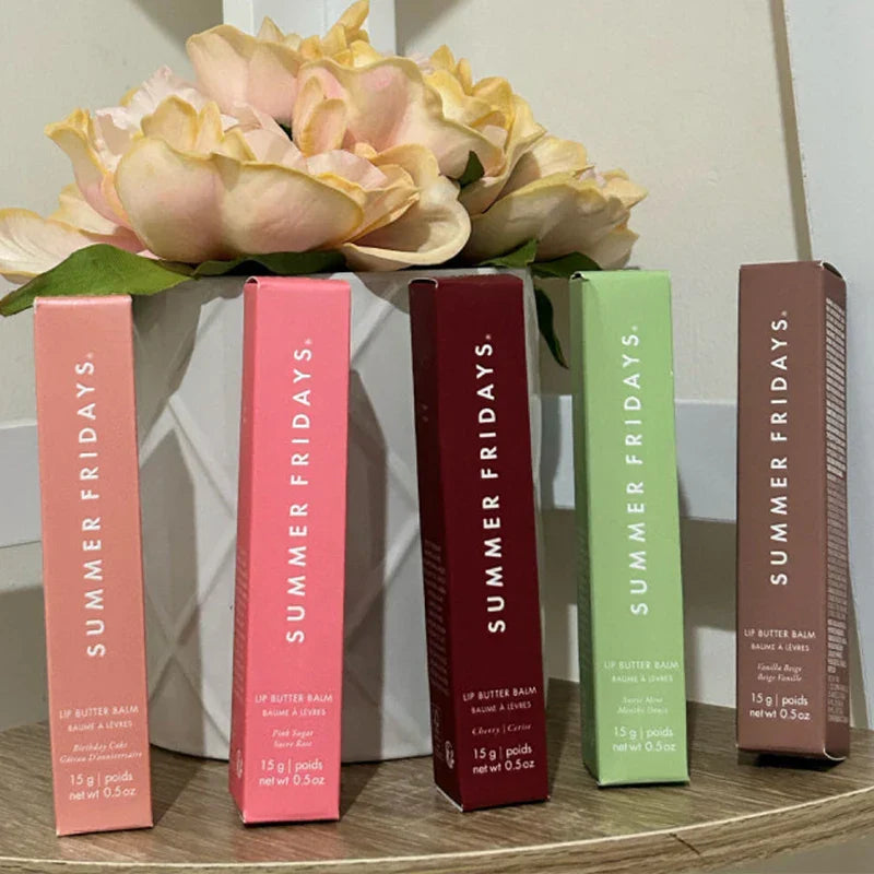 Summer Fridays Lip Balm Moisturizing Mirror Lip Gloss Lip Vanilla Pink Sugar Coffee Cake Smell Lipstick Transparent Oil Makeup