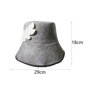 Sauna Felt Cap Bath Hat Sauna Hat Diameter 15.5cm Durable Good Water Absorption Hand Wash Recommended Portable for Men Women