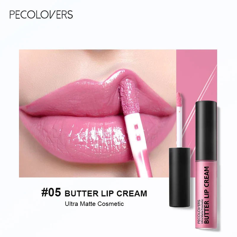 1PC Butter Silky Lip Gloss Hydrating Liquid Lipstick Pink Red Tones Long Lasting Lipgloss