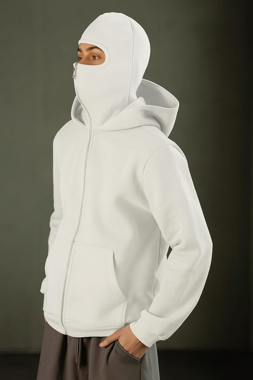 Balaclava Ninja Zipper Hoodie