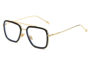 Flat Mirror Retro Men's And Women's Iron Man With The Same Frame Glasses