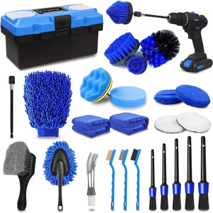 Portable Home Car Cleaning Electric Drill Brush Suit
